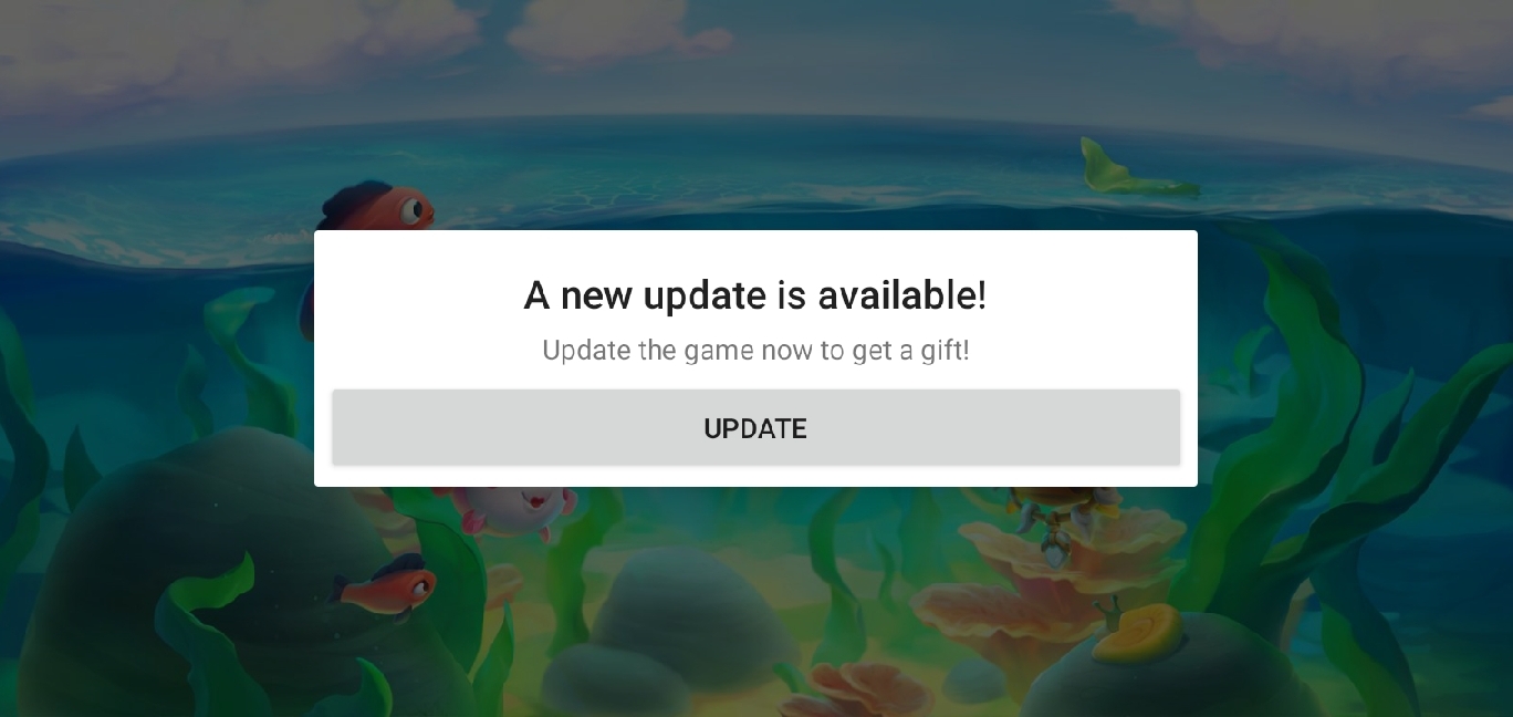 fishdom says update but update doesn